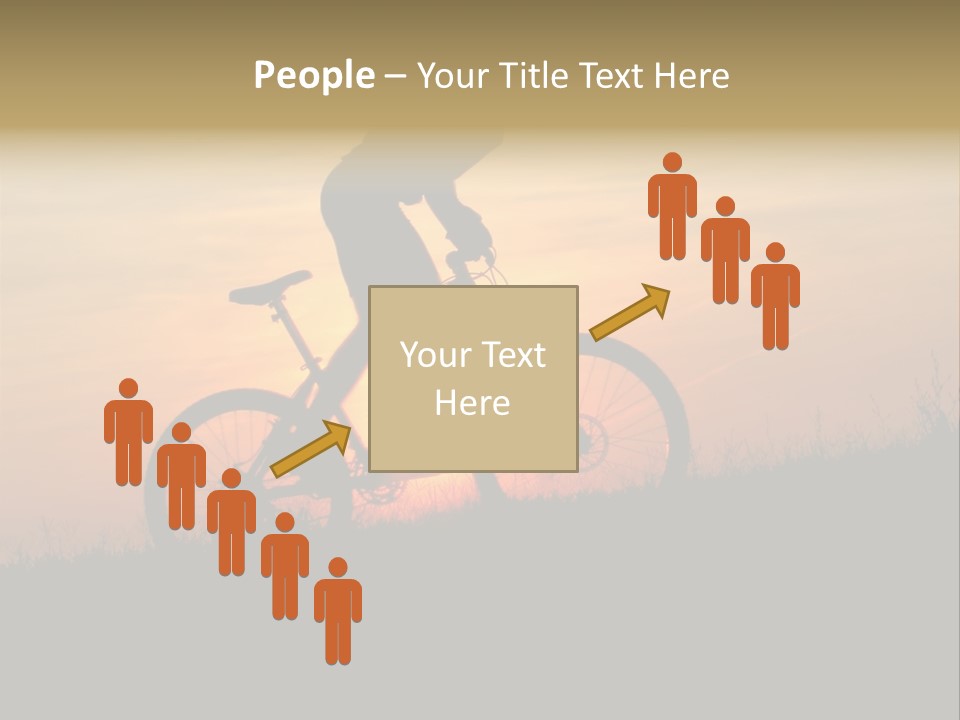 A Silhouette Of A Person Riding A Bike At Sunset PowerPoint Template