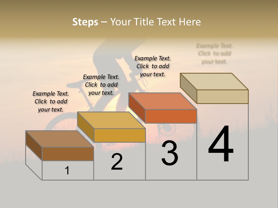 A Silhouette Of A Person Riding A Bike At Sunset PowerPoint Template