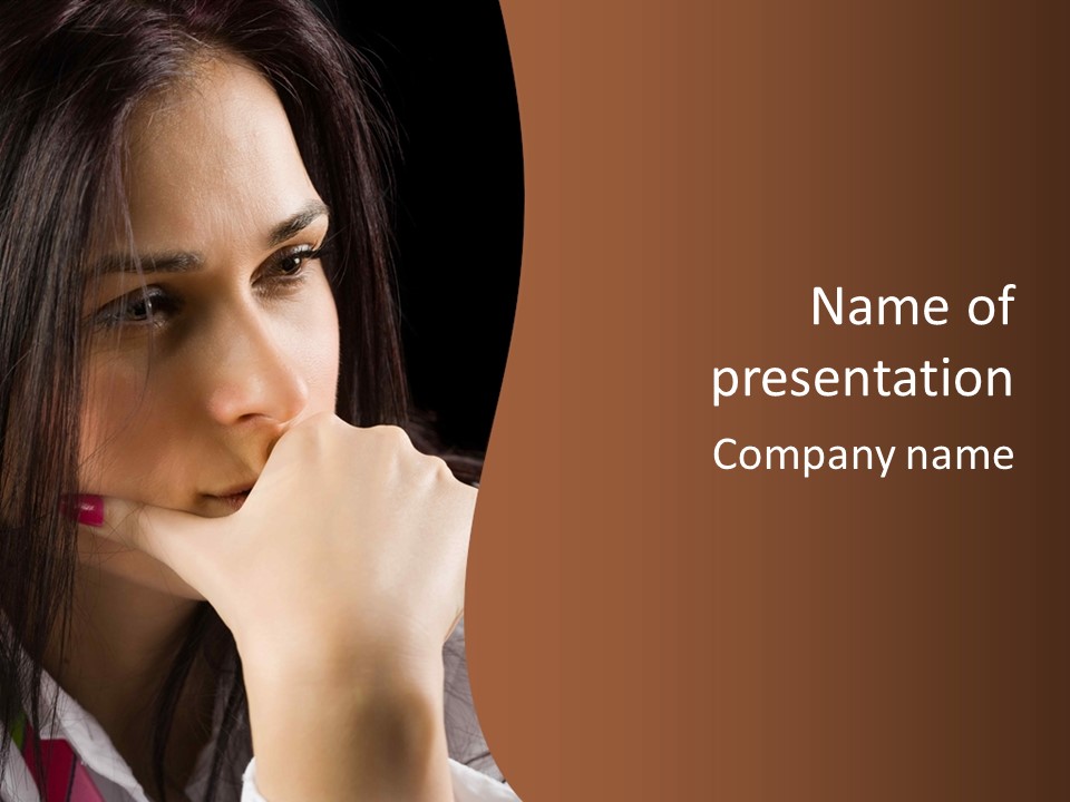 Shirt Lady Model PowerPoint Template