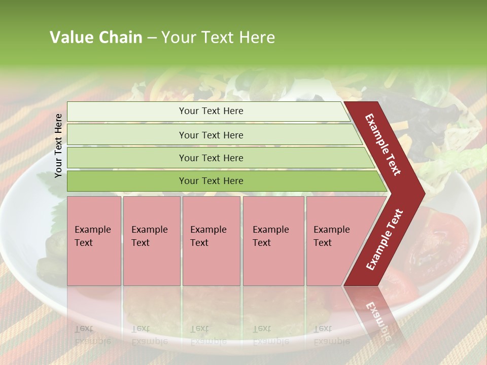 A White Plate Topped With A Salad Covered In Cheese PowerPoint Template