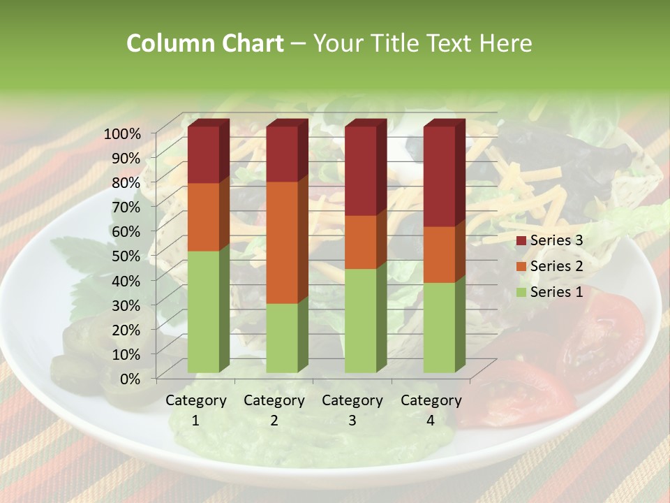 A White Plate Topped With A Salad Covered In Cheese PowerPoint Template