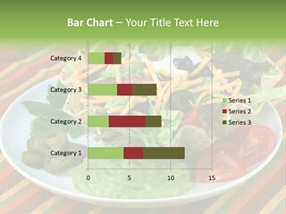 A White Plate Topped With A Salad Covered In Cheese PowerPoint Template