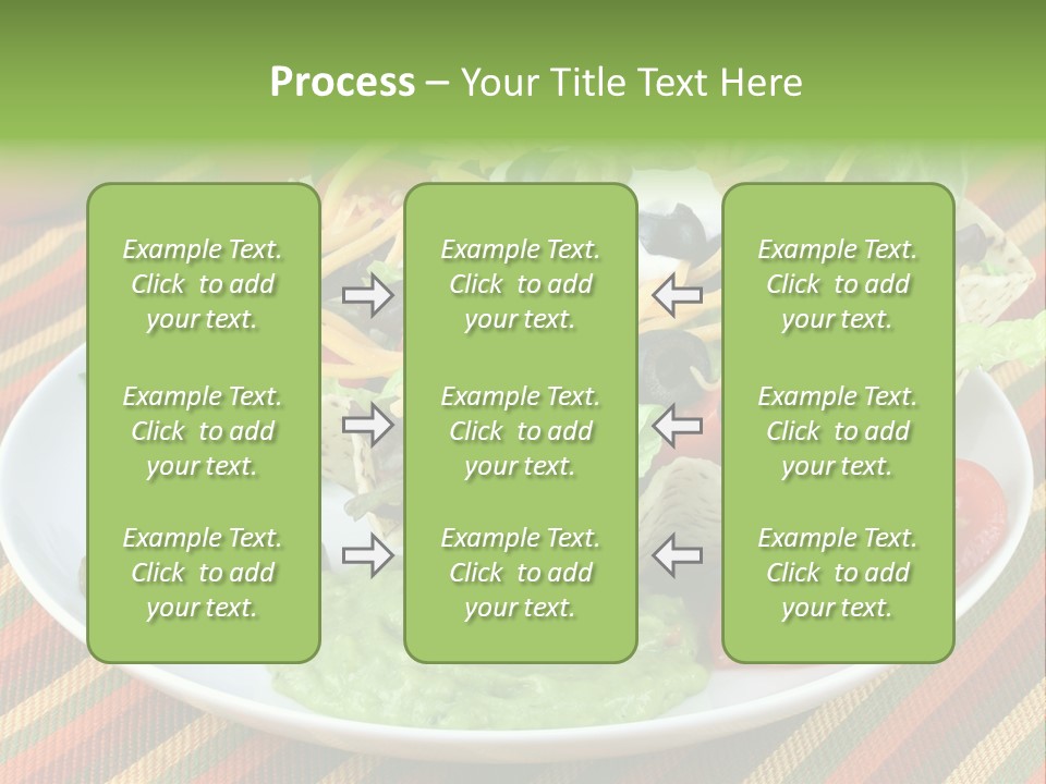 A White Plate Topped With A Salad Covered In Cheese PowerPoint Template