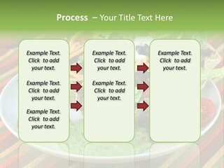 A White Plate Topped With A Salad Covered In Cheese PowerPoint Template