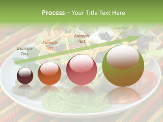 A White Plate Topped With A Salad Covered In Cheese PowerPoint Template