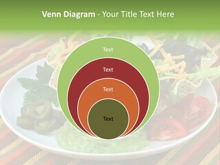 A White Plate Topped With A Salad Covered In Cheese PowerPoint Template