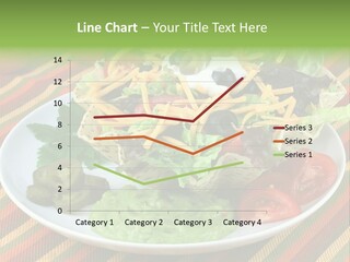 A White Plate Topped With A Salad Covered In Cheese PowerPoint Template