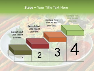 A White Plate Topped With A Salad Covered In Cheese PowerPoint Template
