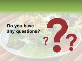 A White Plate Topped With A Salad Covered In Cheese PowerPoint Template