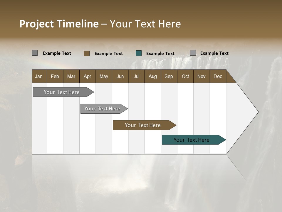 A Waterfall With A Rainbow In The Middle Of It PowerPoint Template