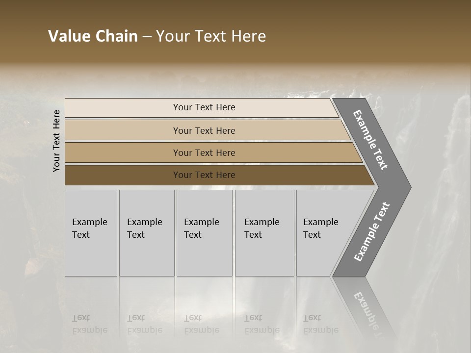A Waterfall With A Rainbow In The Middle Of It PowerPoint Template