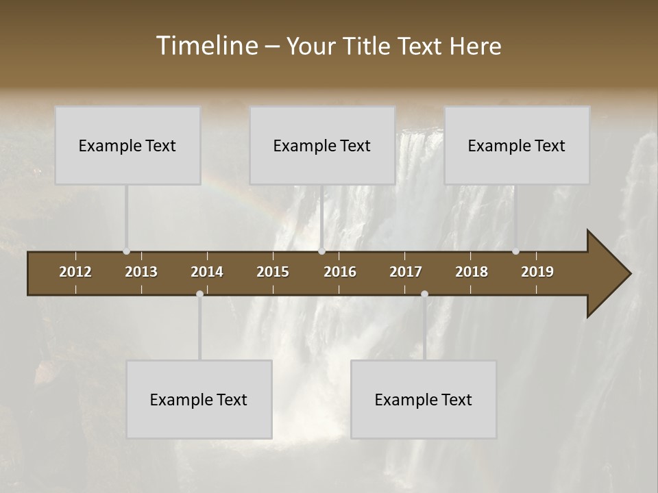 A Waterfall With A Rainbow In The Middle Of It PowerPoint Template