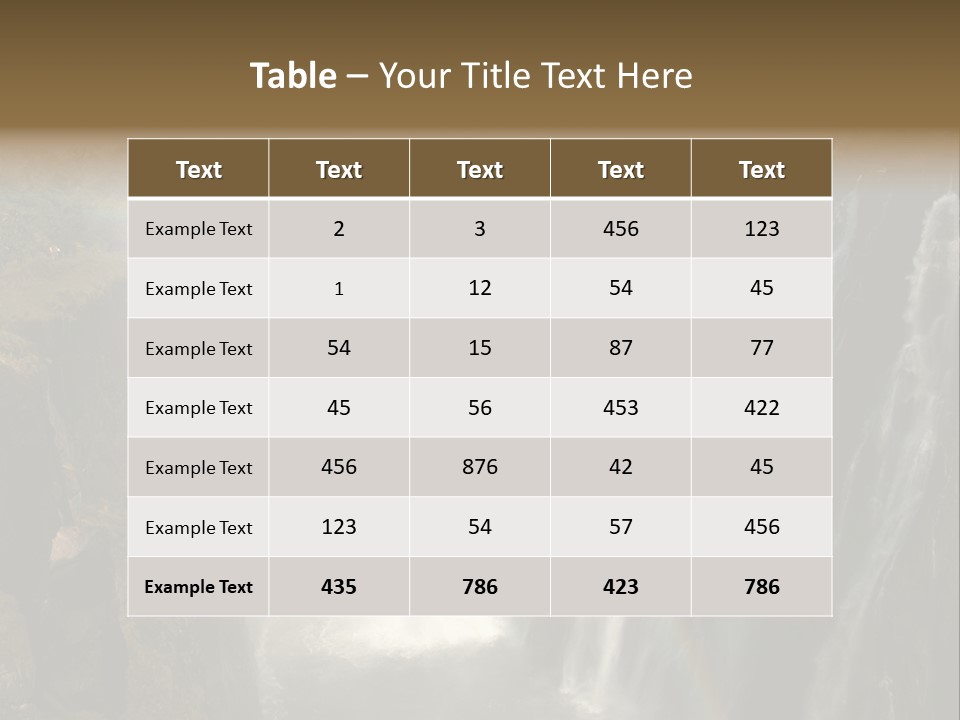 A Waterfall With A Rainbow In The Middle Of It PowerPoint Template