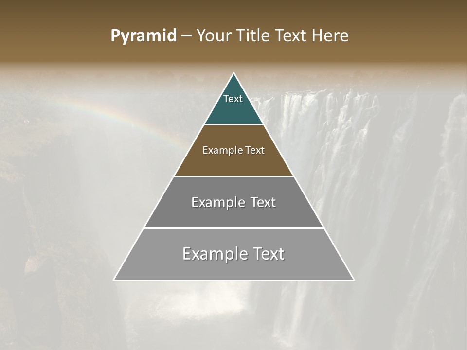 A Waterfall With A Rainbow In The Middle Of It PowerPoint Template