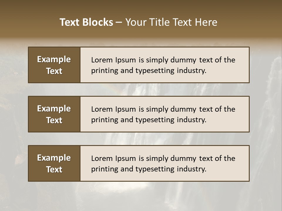 A Waterfall With A Rainbow In The Middle Of It PowerPoint Template