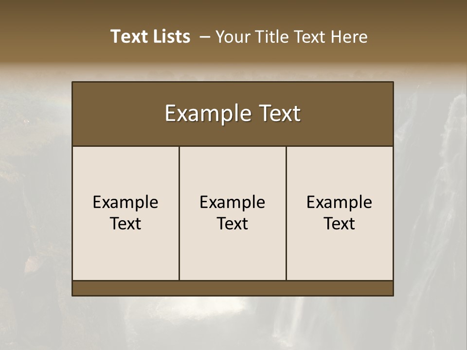 A Waterfall With A Rainbow In The Middle Of It PowerPoint Template