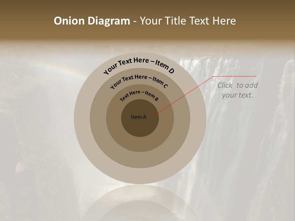A Waterfall With A Rainbow In The Middle Of It PowerPoint Template