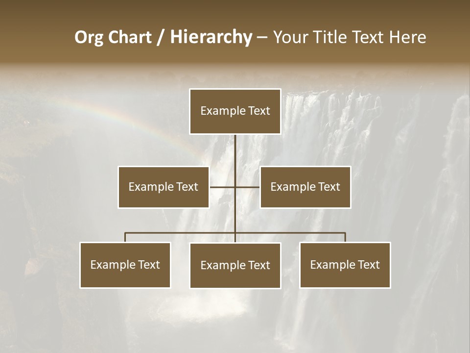 A Waterfall With A Rainbow In The Middle Of It PowerPoint Template