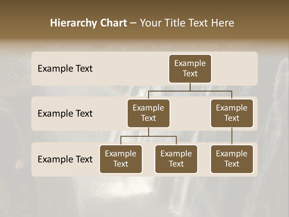 A Waterfall With A Rainbow In The Middle Of It PowerPoint Template