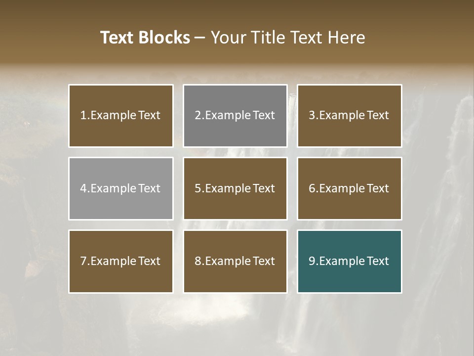 A Waterfall With A Rainbow In The Middle Of It PowerPoint Template