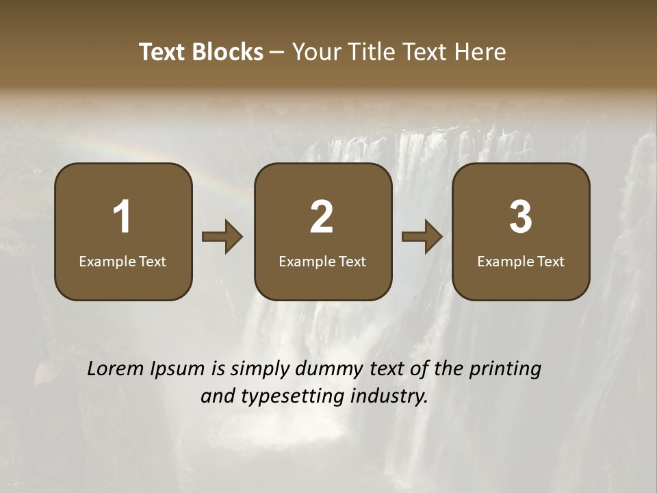 A Waterfall With A Rainbow In The Middle Of It PowerPoint Template