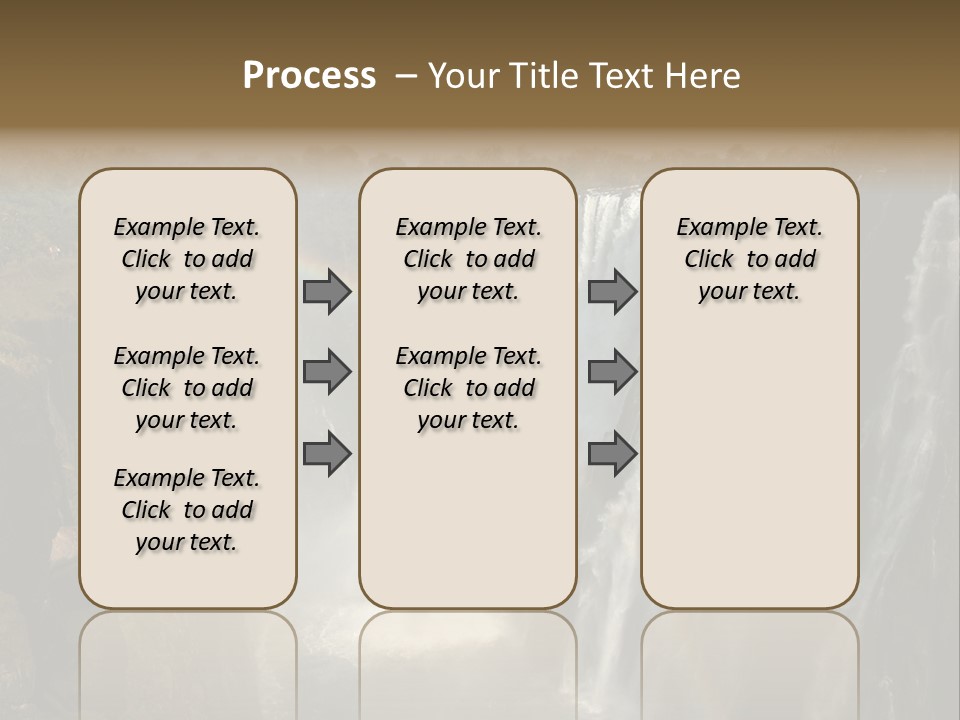 A Waterfall With A Rainbow In The Middle Of It PowerPoint Template