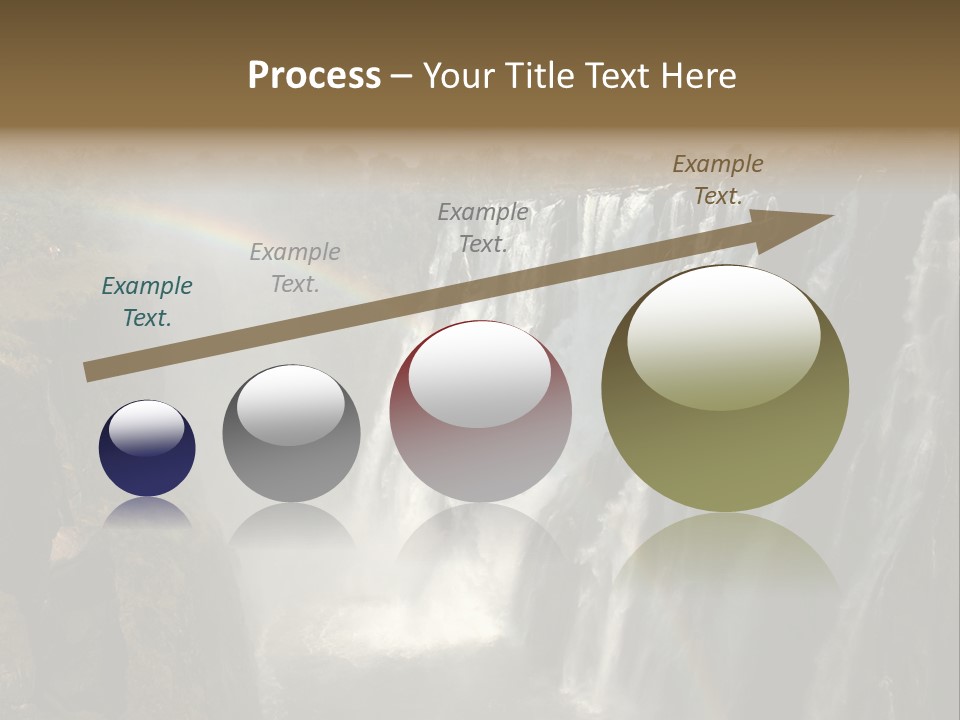 A Waterfall With A Rainbow In The Middle Of It PowerPoint Template
