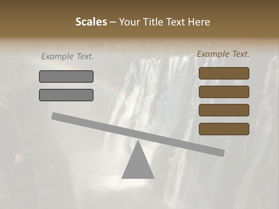 A Waterfall With A Rainbow In The Middle Of It PowerPoint Template