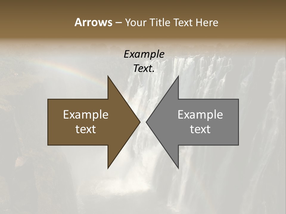 A Waterfall With A Rainbow In The Middle Of It PowerPoint Template
