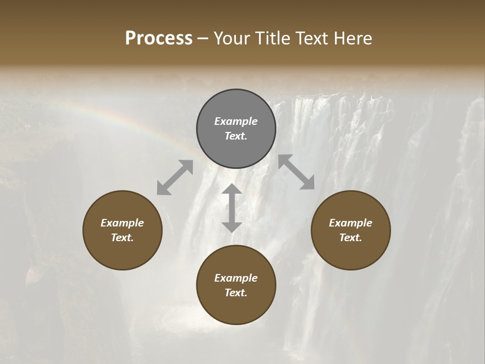 A Waterfall With A Rainbow In The Middle Of It PowerPoint Template