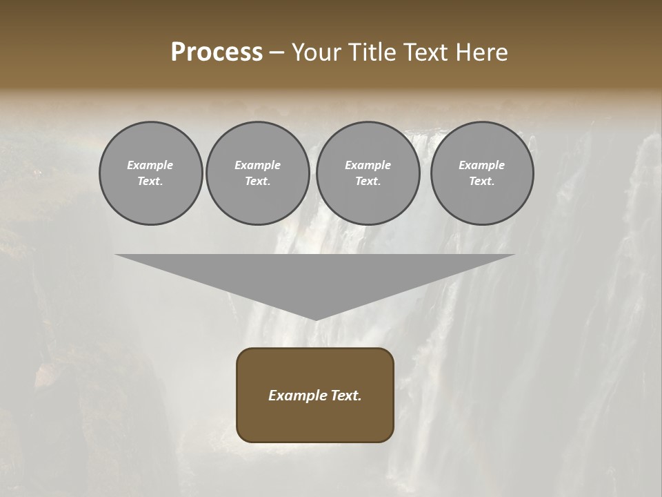 A Waterfall With A Rainbow In The Middle Of It PowerPoint Template