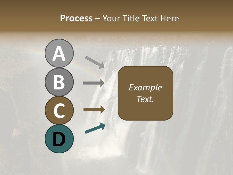 A Waterfall With A Rainbow In The Middle Of It PowerPoint Template