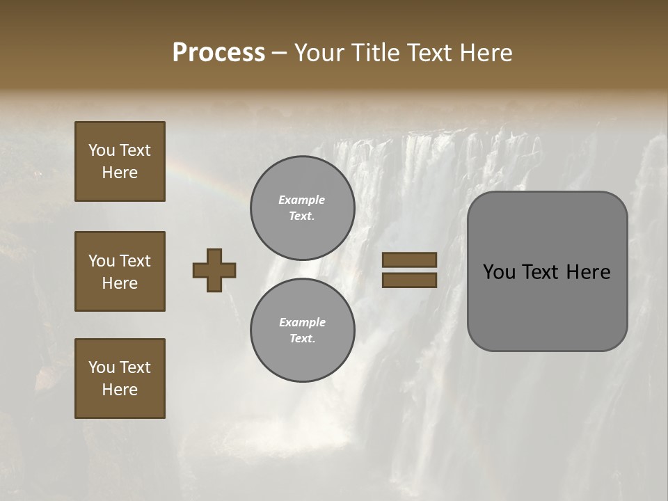 A Waterfall With A Rainbow In The Middle Of It PowerPoint Template