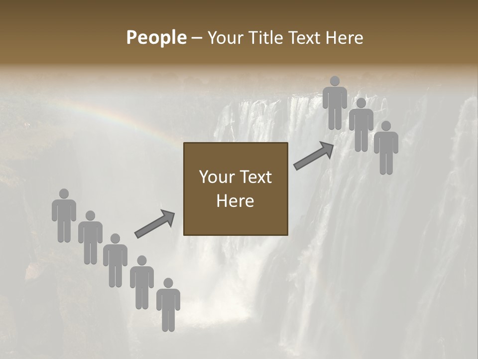 A Waterfall With A Rainbow In The Middle Of It PowerPoint Template