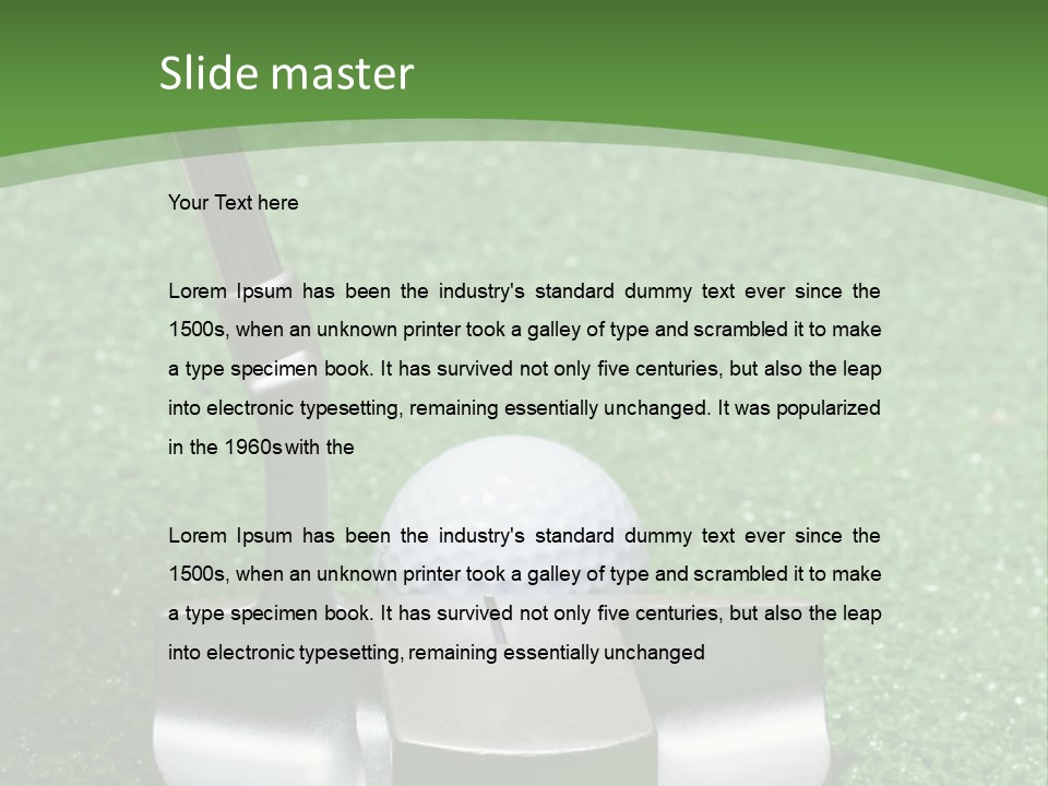 Par Turf Golf PowerPoint Template