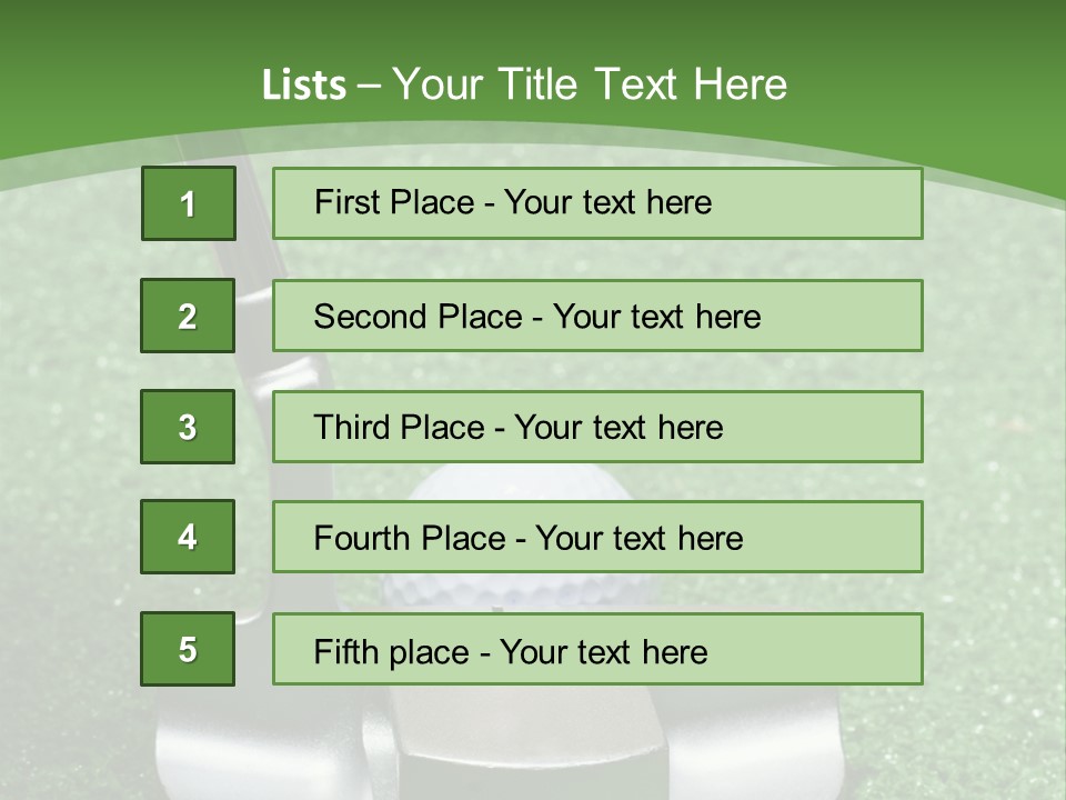 Par Turf Golf PowerPoint Template