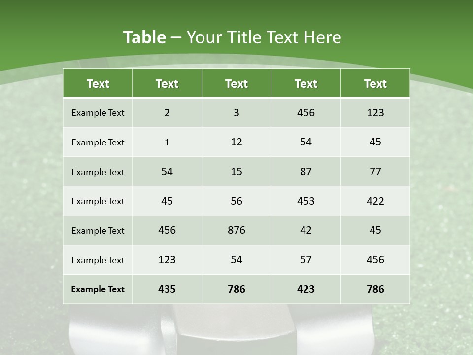 Par Turf Golf PowerPoint Template