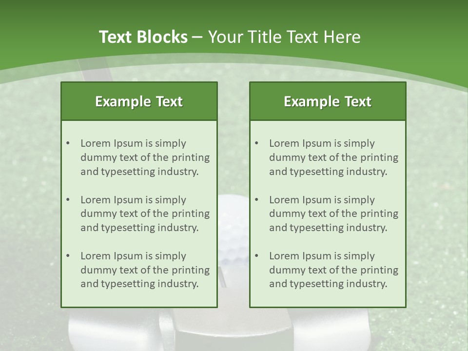 Par Turf Golf PowerPoint Template