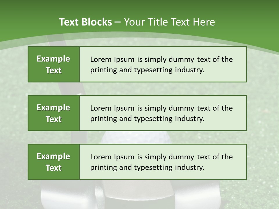 Par Turf Golf PowerPoint Template