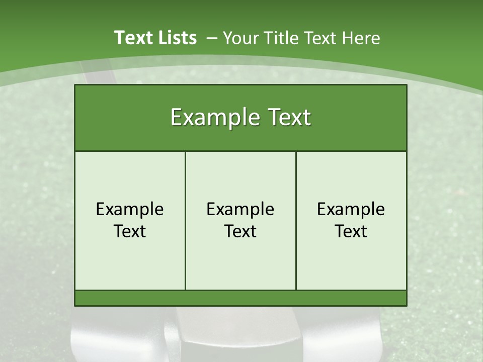 Par Turf Golf PowerPoint Template