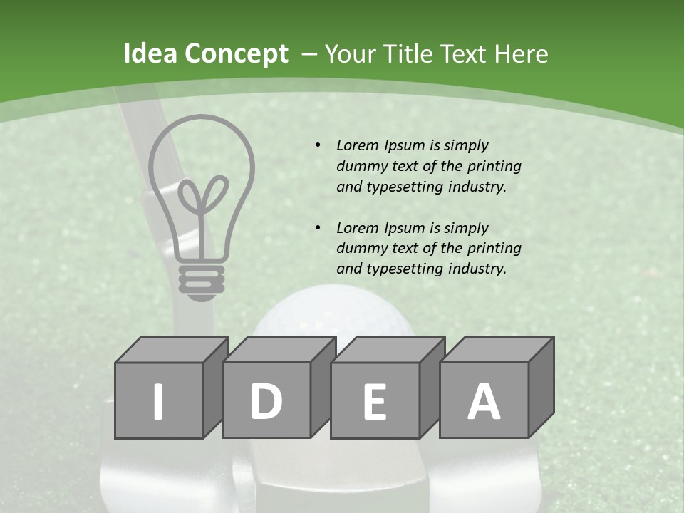 Par Turf Golf PowerPoint Template