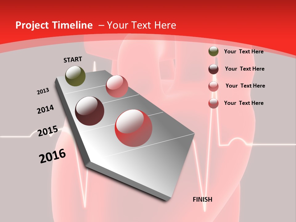 Graph Healthcare Frequency PowerPoint Template