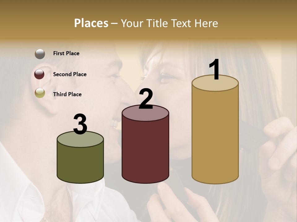 A Man And A Woman Eating A Chocolate Bar PowerPoint Template