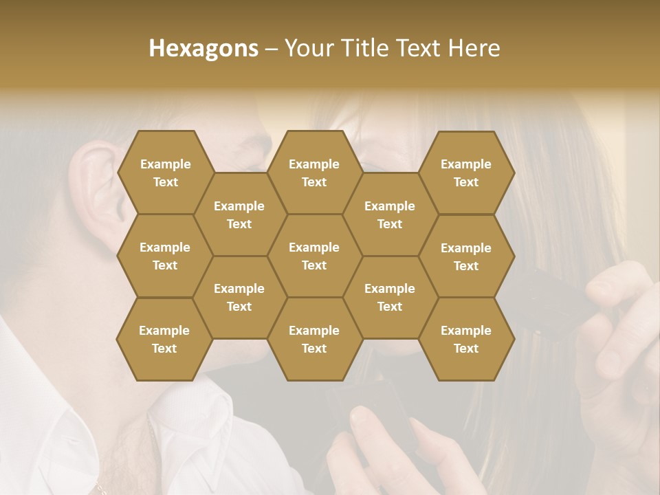 A Man And A Woman Eating A Chocolate Bar PowerPoint Template