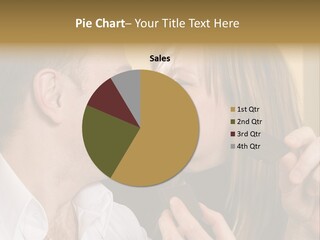 A Man And A Woman Eating A Chocolate Bar PowerPoint Template