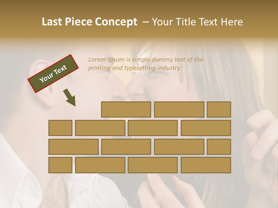 A Man And A Woman Eating A Chocolate Bar PowerPoint Template