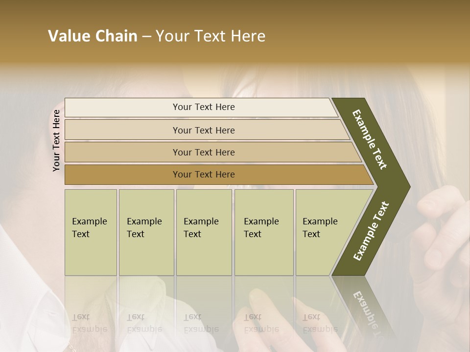 A Man And A Woman Eating A Chocolate Bar PowerPoint Template