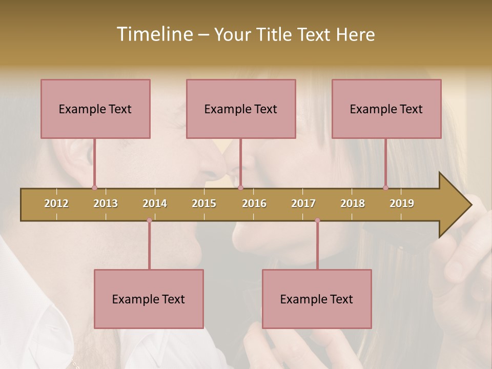 A Man And A Woman Eating A Chocolate Bar PowerPoint Template