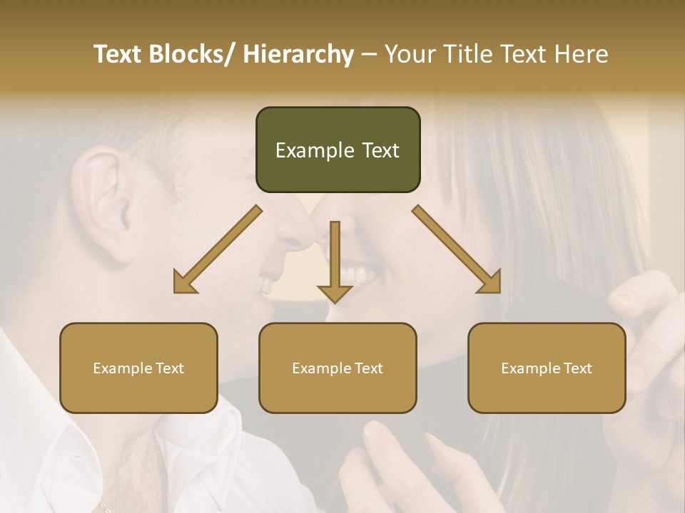 A Man And A Woman Eating A Chocolate Bar PowerPoint Template
