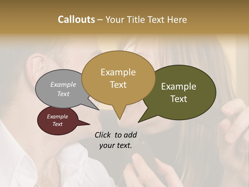 A Man And A Woman Eating A Chocolate Bar PowerPoint Template